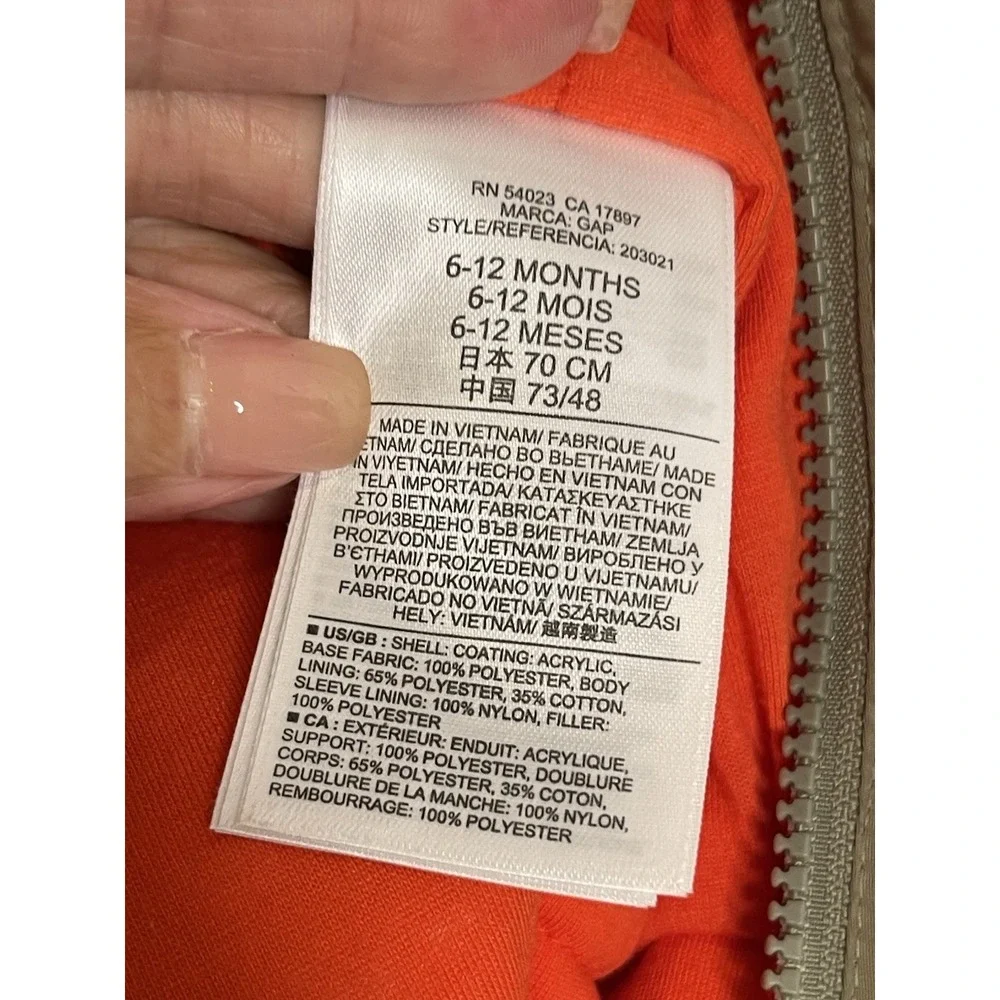NWT Authentic Baby Gap 6-12 Mth Warmest Water Repellent Winter Flight Snowsuit